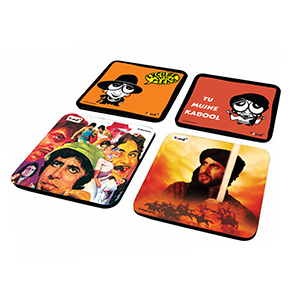 Caricature & Poster Combo Set of 4 - Coasters