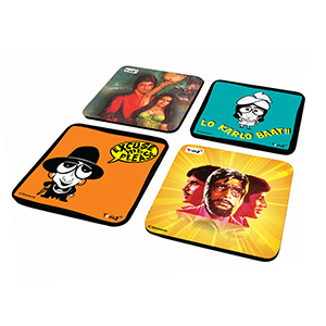 Poster & Caricature Combo - Set of 4 - Coasters