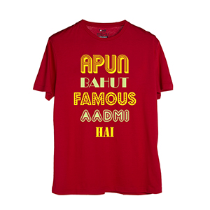 Apun Bahut Famous Aadmi Hai - Men's Graphic T-Shirts