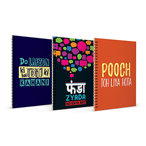 Do Lafzon Ki + Funda Zyada + Pooch to Liya Hota Notebook Set of 3 - Notebooks