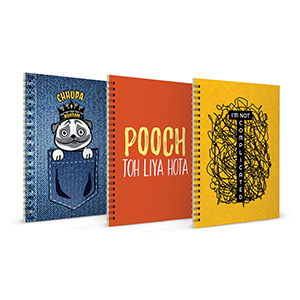 Chuppa Rustom + Pooch to Liya + I m Not Complicated Notebook Set of 3 - Notebooks