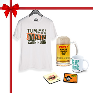 Big B Combo, T-Shirt, 1 Beer Mug, 1 Coffee Mug1, Coaster 2 (Combo of 5)  - Super Combos