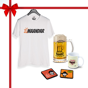 Excuse me please Combo, T-Shirt, 1 Beer Mug, 1 Coffee Mug1, Coaster 2 (Combo of 5)  - Super Combos