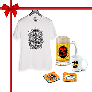 I m Not complicated combo, T-Shirt, 1 Beer Mug, 1 Coffee Mug1, Coaster 2 (Combo of 5) 