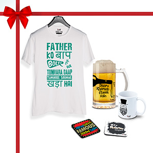 Perfect bachelor combo, T-Shirt, 1 Beer Mug, 1 Coffee Mug1, Coaster 2 (Combo of 5)  - Super Combos