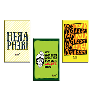 I Can Talk + Aise Ingleesh + Hera Pheri FM Combo of 3 - Fridge Magnets