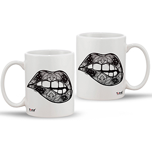 Artistic Lips - Coffee Mug Set of 2  - Coffee Mugs