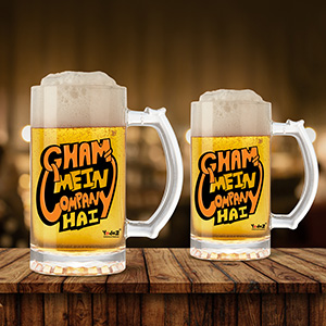 Gham Mein Company Hai Beer Mug Set Of 2 - Beer Mugs