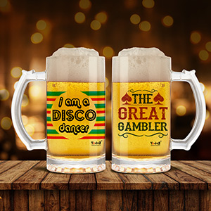 I Am A Disco Dancer + The Great Gambler Beer Mug Set Of 2 - Beer Mugs